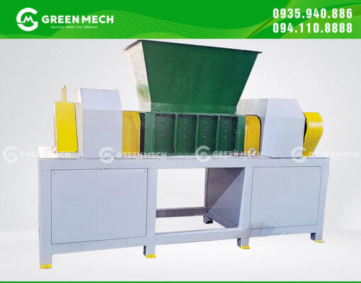 Máy nghiền 2 trục GREEN MECH nghiền hiệu quả được đa dạng các loại vật liệu.